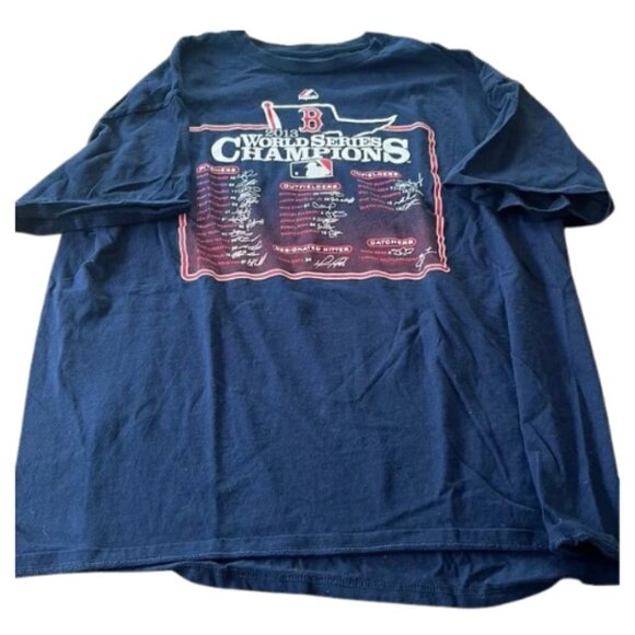 Majestic Boston Red Sox 2013 World Series Champions Blue T-shirt Size 2XL - Picture 1 of 3